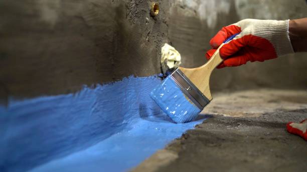Commercial Waterproofing project at a Babylon, NY business property by SJ Waterproofing Pros